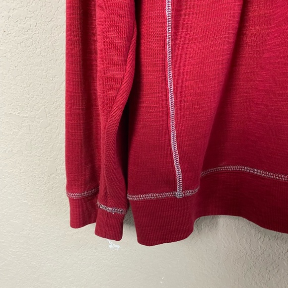SOLDTommy Bahama Sweater Red 1/4 Zip Mock Neck Pullover Cotton Size XXL - Picture 5 of 11